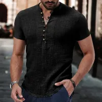 Men's Cotton Linen Button Shirt thumbnail 2