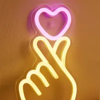 LED Neon Hand+Heart Sign thumbnail 3