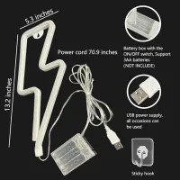Lightning LED Neon Light - USB/Battery Powered thumbnail 3