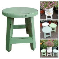 Rustic Wood Plant Stand thumbnail 4