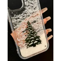 Christmas Tree Print Clear iPhone Case thumbnail 2