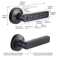 Tuya Smart Fingerprint Door Lock thumbnail 6