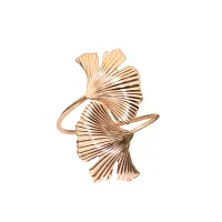 Gold Gingko Leaf Napkin Rings Set of 6 thumbnail 6