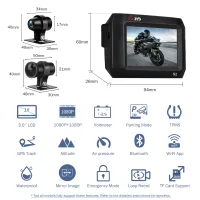 VSYS S2 Motorcycle Dash Cam with TPMS thumbnail 2