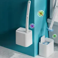 Disposable Toilet Brush Replaceable Wall-Mounted Long Handle Cleaning Tool thumbnail 1