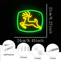 Deer Neon Sign Wall Light thumbnail 2