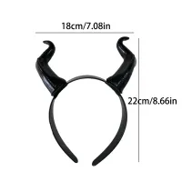 Black Devil Horns Cosplay Headband thumbnail 6