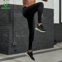 Men's Compression Running Pants with Reflective Stripes thumbnail 4