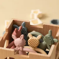 Color Kids Silicone Rabbit Baby Teether thumbnail 6