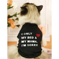 Custom Letter Pet Vest T-Shirt thumbnail 2