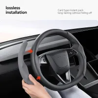 Tesla Model 3/Y Suede Velvet Steering Wheel Cover thumbnail 3
