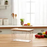 Wood Lid Clear Storage Box thumbnail 5