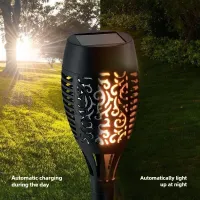 12LED Solar Flame Torch Light thumbnail 6