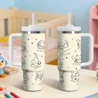 Cat-Themed Insulated Tumbler 40oz thumbnail 1