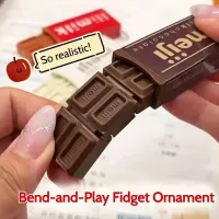 Bendy Chocolate Bar Fidget Keychain Toy thumbnail 1