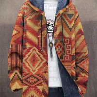 Retro Ethnic Plush Cardigan Coat thumbnail 6