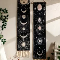 Boho Moon Phase Wall Hanging Tapestry thumbnail 2