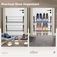 Wall Mounted Shoe Racks (2-Pack) thumbnail 4