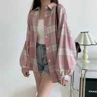 Women's Oversized Tartan Plaid Shirt Jacket thumbnail 1
