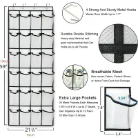 24-Pocket Over Door Shoe Organizer thumbnail 6