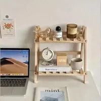 2-Tier Foldable Wood Plant Stand thumbnail 5