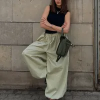 Cotton Lantern Wide Leg Pants thumbnail 3