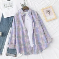 Casual Plaid Long Sleeve Blouse thumbnail 2