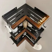 Walnut Corner Bathroom Shelf thumbnail 5
