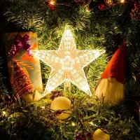 Glowing Glitter Star Tree Topper thumbnail 3
