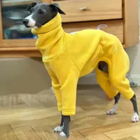 Yellow Fleece Dog Winter Sweatshirt thumbnail 3