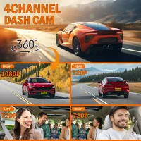4 Channel WiFi Dashcam with Night Vision thumbnail 2