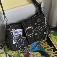 Y2K Retro Canvas Underarm Chain Bag thumbnail 1