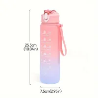 700ml Rainbow Sports Straw Water Bottle thumbnail 2