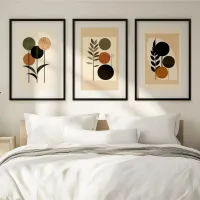 Botanical Leaf Canvas Wall Art Set thumbnail 5