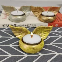 Angel Wings Resin Candlestick Holder thumbnail 1
