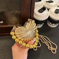 Designer Heart Crossbody Bag - Gold thumbnail 5