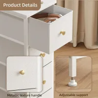 Slim 4-Drawer Fabric Storage Cabinet thumbnail 3