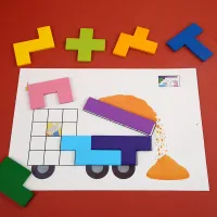 Wooden Geometric Brain Teaser Puzzle thumbnail 6