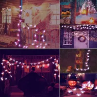 Purple Bat LED Copper Wire String Lights thumbnail 6