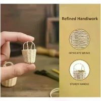 Mini Handwoven Straw Storage Basket thumbnail 4