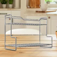 2-Tier Stainless Steel Countertop Organizer thumbnail 2