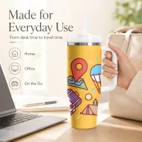 Retro Cartoon Vacuum Flask 40oz thumbnail 2