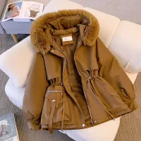 Women's Fleece Lined Down Jacket Parka thumbnail 3
