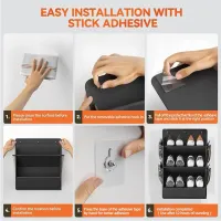 3-Layer Door-Mounted Shoe Rack thumbnail 6