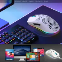 HXSJ T66 10000DPI RGB Wireless Gaming Mouse thumbnail 3