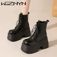 Gothic Punk Platform Combat Ankle Boots thumbnail 5