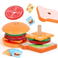 Wooden Hamburg Sandwich Stacking Toy thumbnail 5