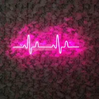 Heartbeat Neon Sign for Gaming Rooms thumbnail 1