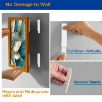 48-Pair Heavy Duty Picture Hanging Strips thumbnail 4