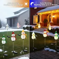 Snowman Solar LED Stake Lights thumbnail 3